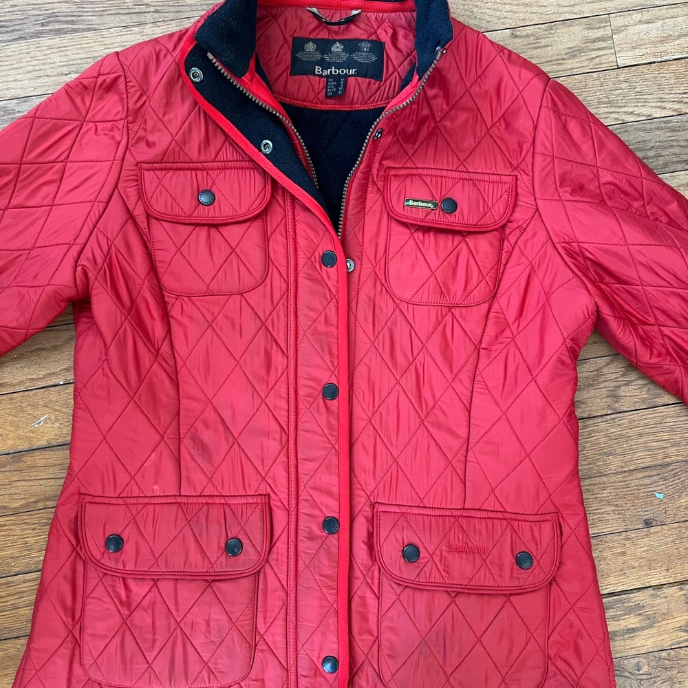 Barbour Scarlet Quilted Utility Jacket